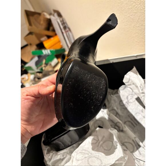 YSL Patent Leather Peep toe Platform Pumps - Picture 5 of 9